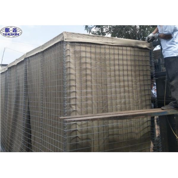Military Gabion Box Wall HESCO Defensive Barriers For Oman Army Eco - Friendly
