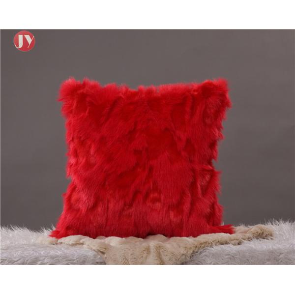 Colorful Plush Oversized faux Fur Pillow cover , Soft cushion covers sheepskin pillow cases