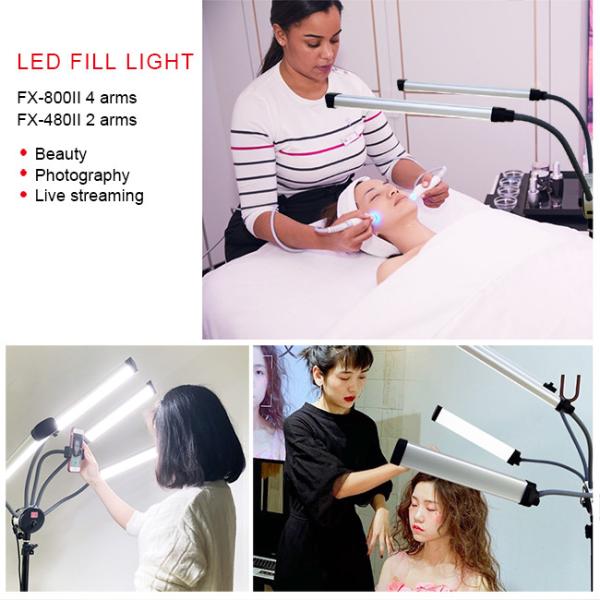 OEM logo bicolor 48w/96w eyelash extension beauty lash lamp Double Arms LED Fill Light
