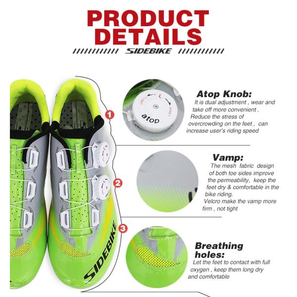 Mesh Breathable Indoor Outside Light Weight Carbon Cycling Shoes Wearable Resistant