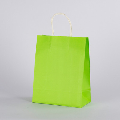 Biodegradable Retail Folding Kraft Paper Bags With Handle FSC Certified