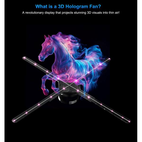 2025 3D Holographic Fan 75 cm Display With 16g Memory Card 3d Hologram Fan Wifi 3d Image Adjustment