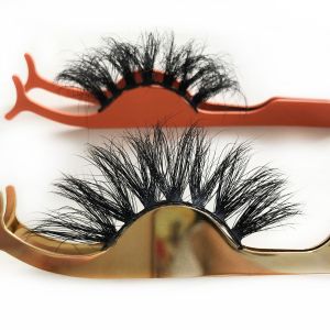 China Reusable Natural Mink Eyelashes , 25mm False Lashes Glitter Eyelash Packaging wholesale