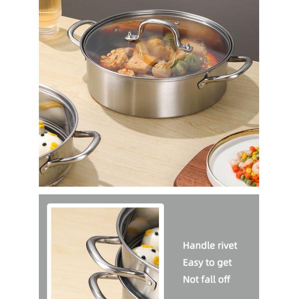 Factory 28 CM Steamer Pot Stainless Steel Dumplings Seafood Rice Cooking Food Steamer Pot For Sale