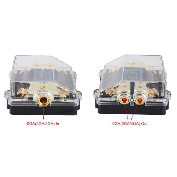 2 Way Distribution Block Car Audio Stereo Digital LED Display ANL Fuse Holder