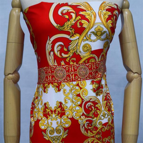 Island Style Polyester Printing Fabric 1.5m Width Custom Pattern