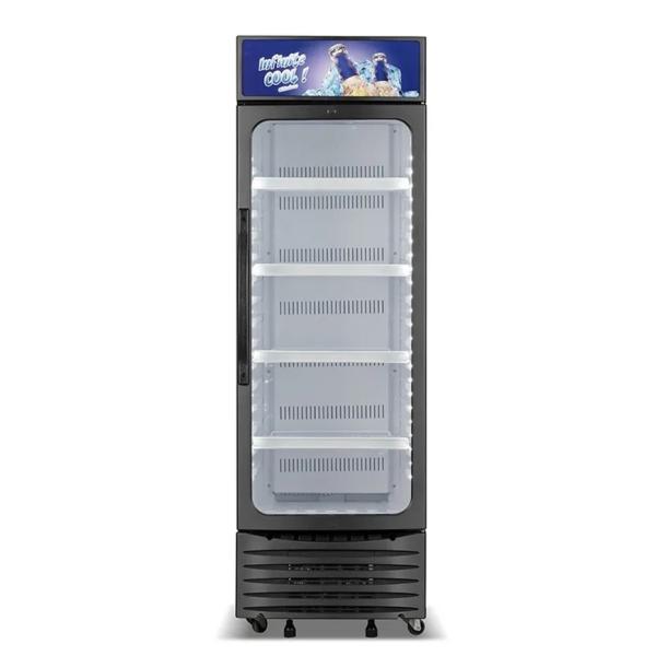220 - 240V Upright Showcase Cooler With Power Supply 310L Beverage Display Chiller
