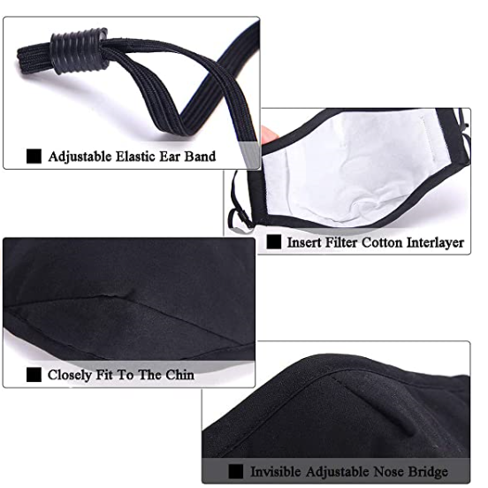 Pm 2.5 Protection Cotton Dust Proof Face Mask Cute Fashion Customized Design