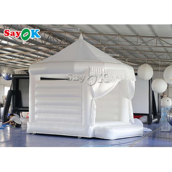 4.5x4.2x4.4mH White Wedding Inflatable Bouncy Castle
