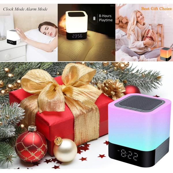 5w 3.7v 2600mAh LED Touch Night Light Wireless Speaker Portable Bedside Lamp 20KHZ