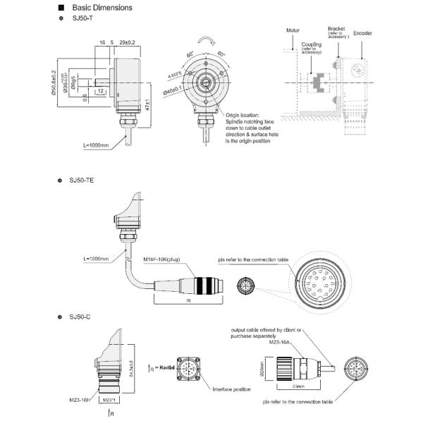 Gray Code Output 10 Bit Single Turn Absolute Encoder , Endless Rotary Encoder Solid Shaft 8mm