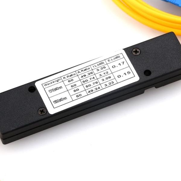 1*2 Fiber Optic Coupler double wavelength 1310 1550nm 1*2 Fbt Fiber Optic Splitter Fiber Optic Fbt Splitter Abs BOX