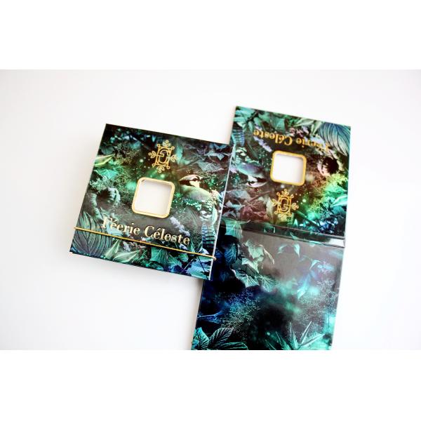 Holographic Paper Eyeshadow Packaging DIAM 27MM With Elastic Band Closure