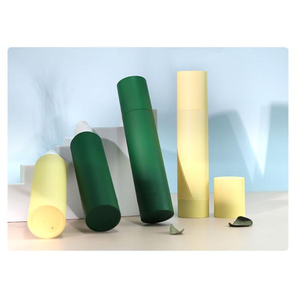 AS Material PCR Soft Hand Lacquer Airless Bottle 120ml Cosmetic Cylinder Vacuum Green Matte Pump Bottle Toner Lotion Bottle