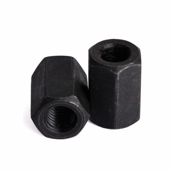 M12 UNC DIN6330 Class 8 Black Color Finish Hex M12 Coupling Nut