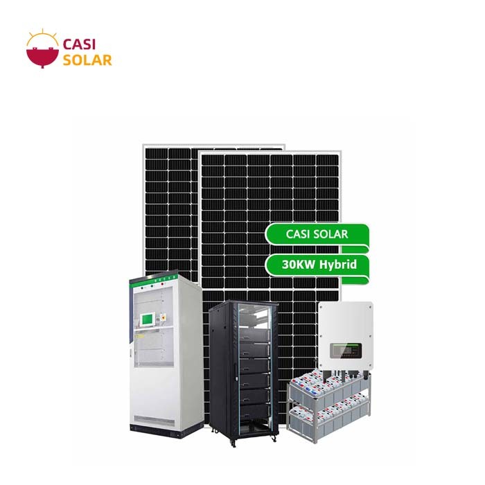 China Lithium 30kw Solar Power System Panel Home Set Ground wholesale