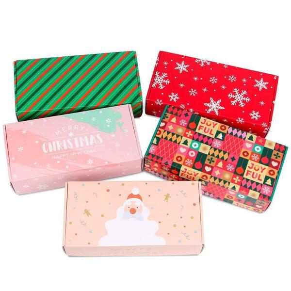 Christmas Xmas Corrugated Folding Shipping Box Cardboard Kraft Mailer Boxes