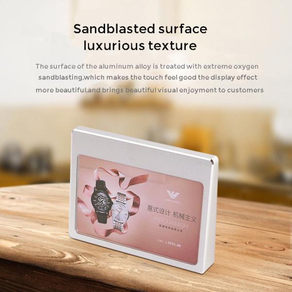 Metal Acrylic Sign Holder Table Display Stand Name Card Label Easy To Install