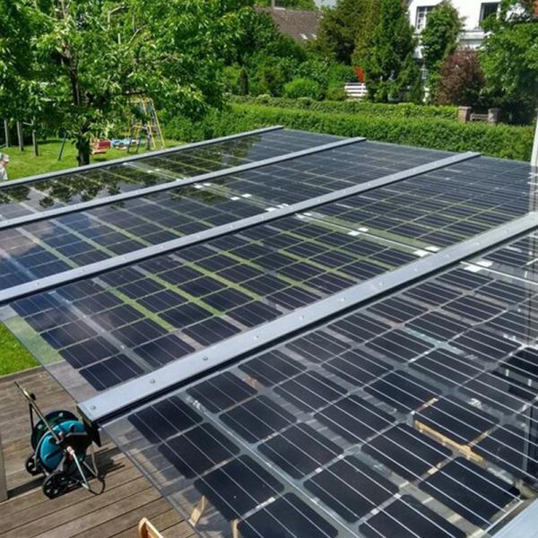 No PID Shadow loss Transparent Solar Panels With High Temperature Performance