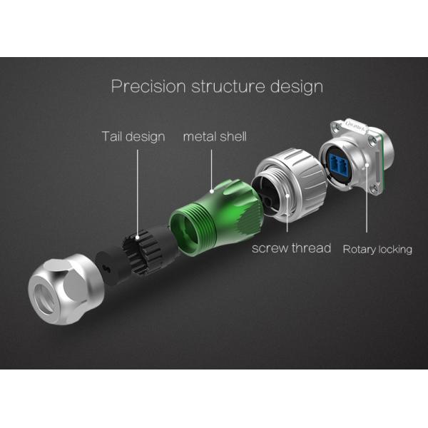 2018 DH24 Pogo Optical Fiber Circular WaterProof Connector for Signal Transfer, Metal Plug and Socket with Dust Cover