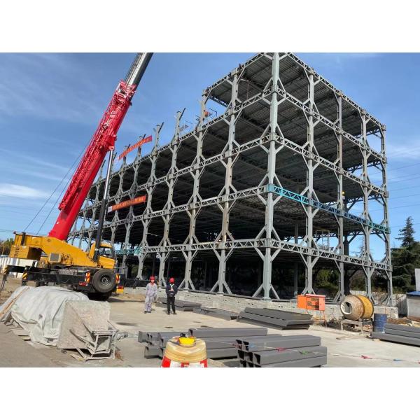 Steel Frame Commercial Prefabricated Multi Storey Building With Bolt Connection Form