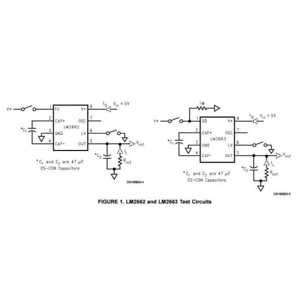 LM2662M Switched Capacitor Voltage Converter diode rectifier circuit