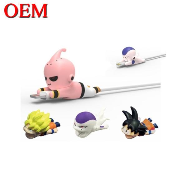 Factory Custom OEM Cute 3D Mini Figure Anime Phone Cable Bite Toy custom plastic pvc vinyl toys