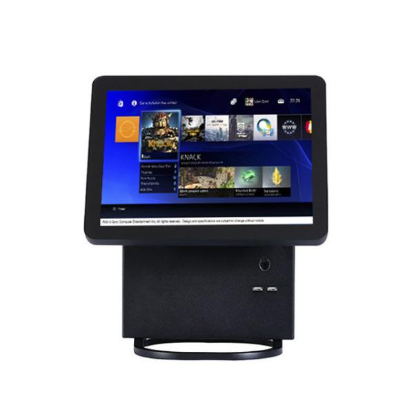 Single Touch Screen Restaurant Pos System Black Color With Energy Saving CPU