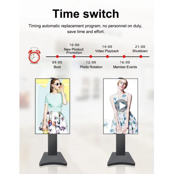 Shop 55 65 Inch 3000 Nit High Brightness Monitors Hanging Advertising Digital Signage Facing Window Lcd Screen Display