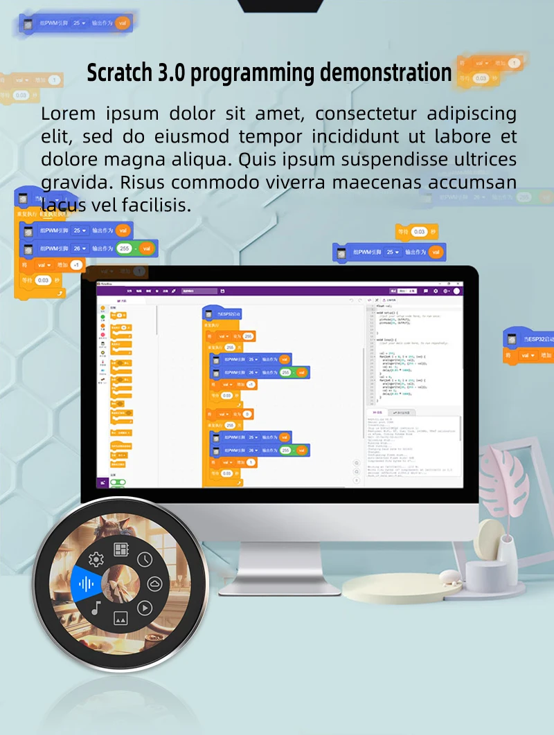 1.8 Inch Super Thin HMI Display Module with ST77916 Driver Wide Viewing Angle