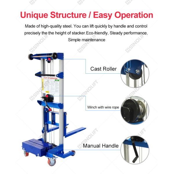 BC Series Counterbalance Hand Winch Stacker