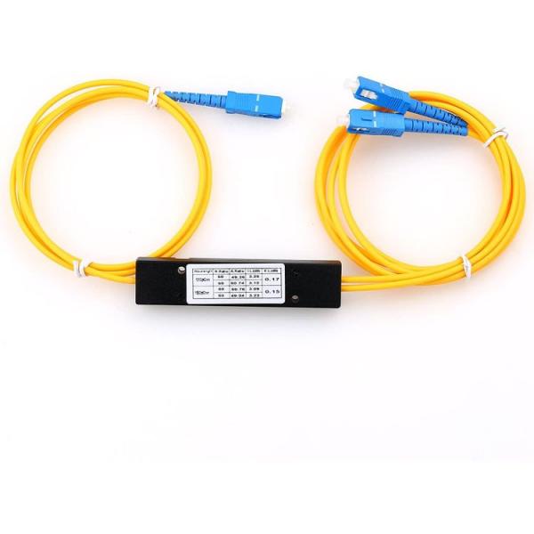 1*2 Fiber Optic Coupler double wavelength 1310 1550nm 1*2 Fbt Fiber Optic Splitter Fiber Optic Fbt Splitter Abs BOX