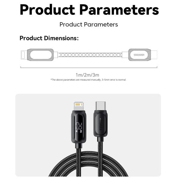 ES-X57 Series USB C To L Lightning Charging Cord 29W For IOS / Earphone