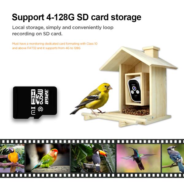 4MP Solar Wireless Battery Outdoor Waterproof New Trend Smart Bird Feeder With Camera Outside Bird House With WIFI