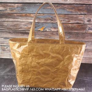 China Tyvek Beach Tote Bag Customized Logo Shopping Bag Fashion Woman Custom Beach Bag Paper Shopping Bag Tyvek Tote Bag wholesale