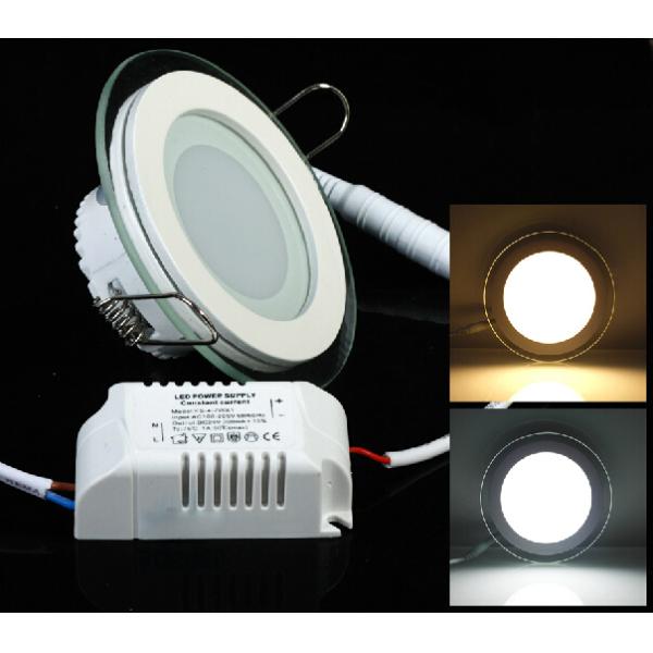 LED Panel Light with Glass Panel Lighting led down lamp 15W aluminum white housing