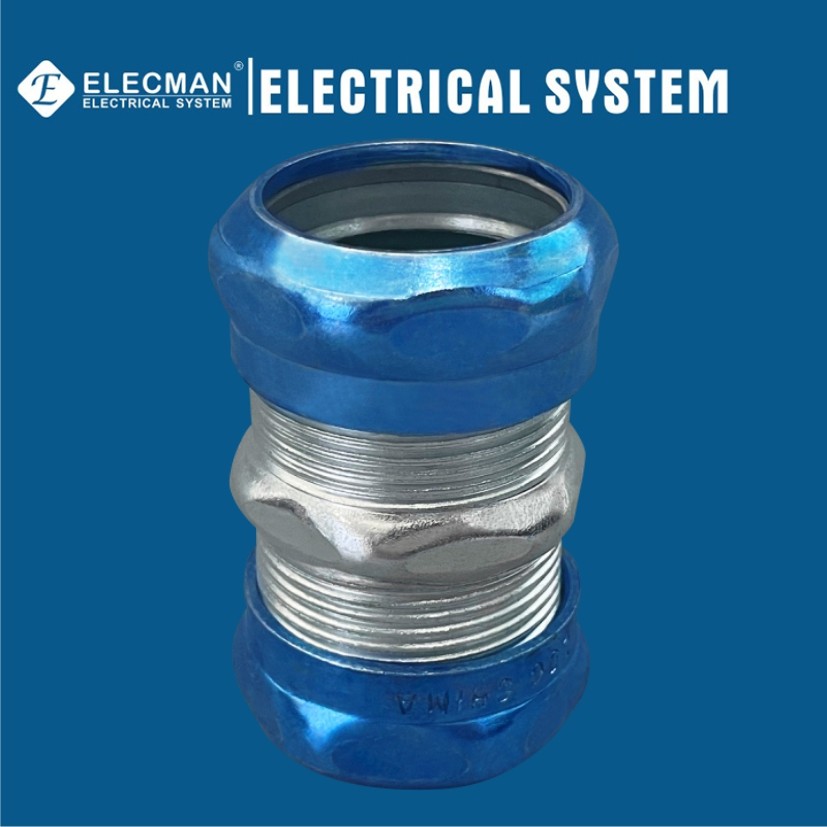 China 3 Inch Raintight EMT Coupling Compression Fittings Steel Material wholesale