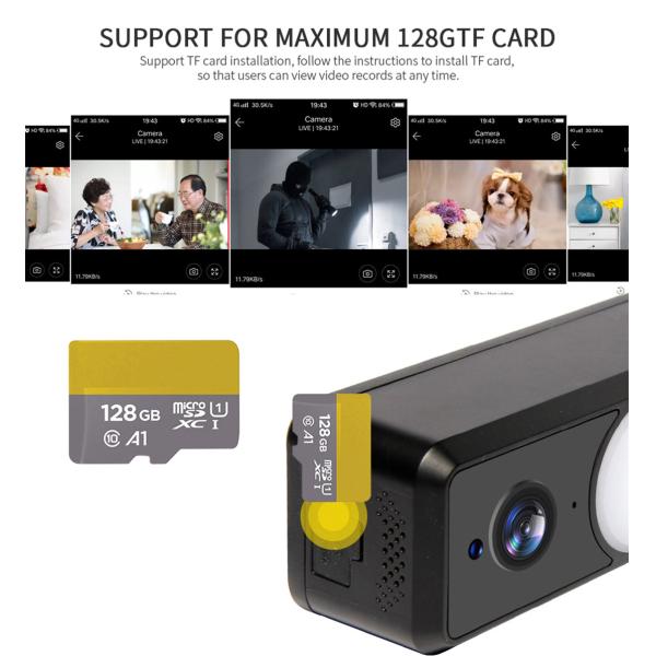 Floodlight Camera with Light Control Via APP