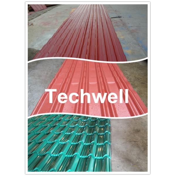 7.5KW Metal Tile Roll Forming Machine For Color Steel / Galvanized Coil