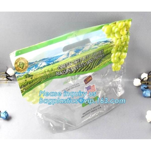 Reclosable Fresh Fruit Cucumber Packaging Bag with Air Hole, Fruit Protect Peach Bag/kiwi Fruit Bag, fresh fruit bag wit