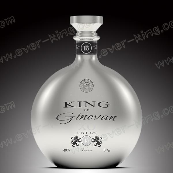 ISO9001 500ml Flint Glass Liquor Bottles For Cognac