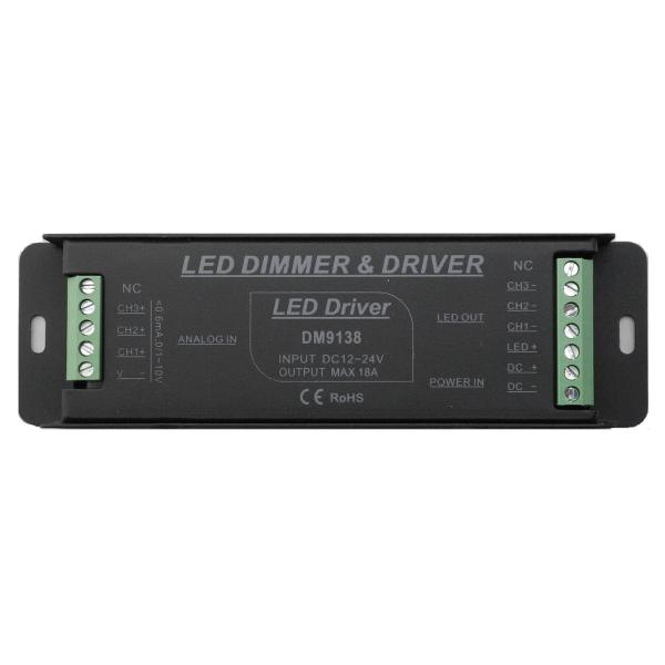 PWM Signal IP40 0 10v LED Dimmer , Aluminium Alloy 1 10 Volt LED Dimmer