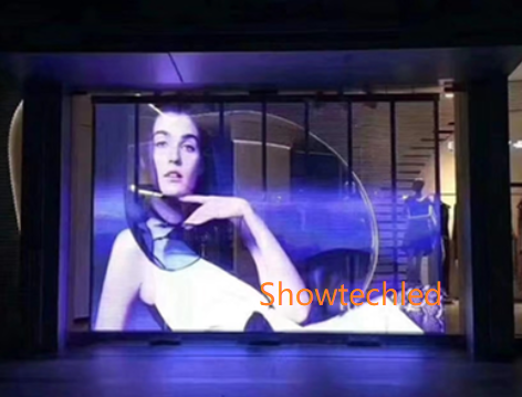20x20mm 600W/M2 Facade LED Screen Glass Transparent LED Window Display IP30