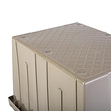 Wholesale Stackable Tote File Storage Box Attached Lid Container High Quality Plastic Crate Attached Lid Storage Container For Warehouse