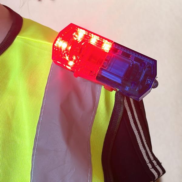 Red And Blue Shell Shoulder Flashing Led Security Light LED Beacon Warning Lights