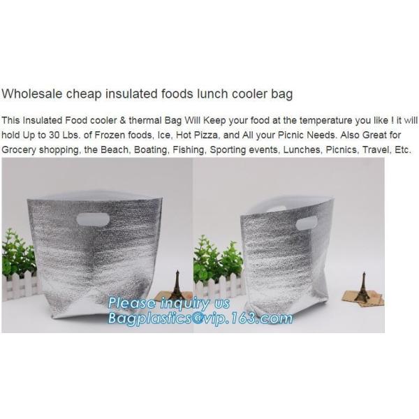 Foldable Lunch Insulated Cooler Bag Heated Food Delivery Bag Thermal Pizza Delivery Cooler Bag