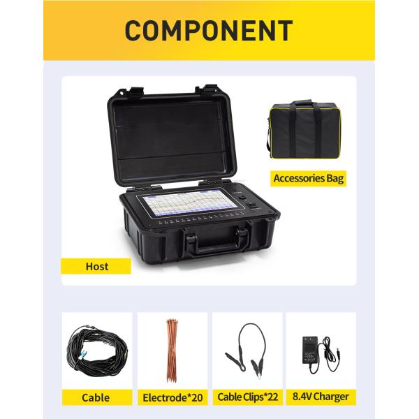 TYM D Series 500m Well Water Detector Underground Finder 16 Channels Geophysical Survey Equipment