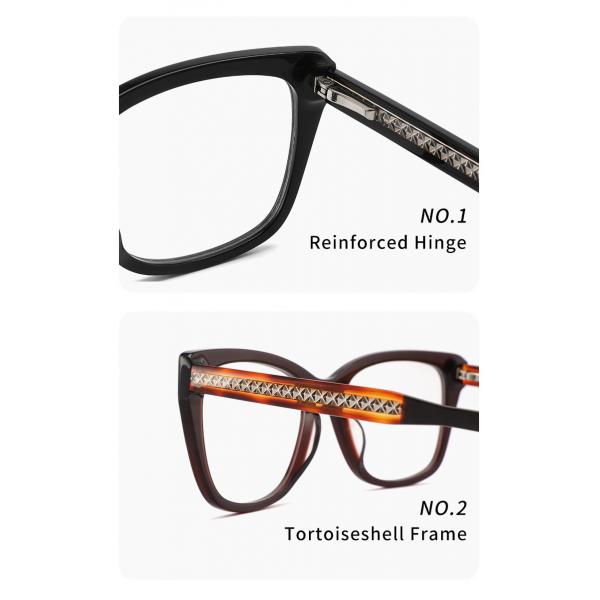 AC Lens Cateye 140 mm Temples Eye Glasses Acetate Handmade Unique