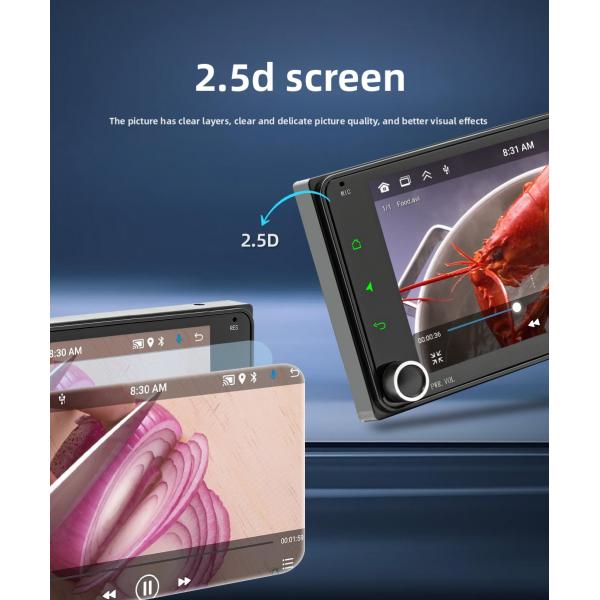 Creatall 7-Inch Android Car GPS Navigation Dashboard All-In-One Central Car for DVD Wireless BT CarPlay Exclusive for Touch