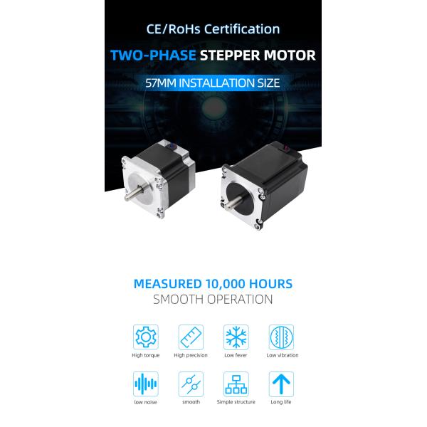 Umot 57mm*55mm Hybrid Micro Stepper Motor with High Torque 12v Nema 23 Stepping Motor
